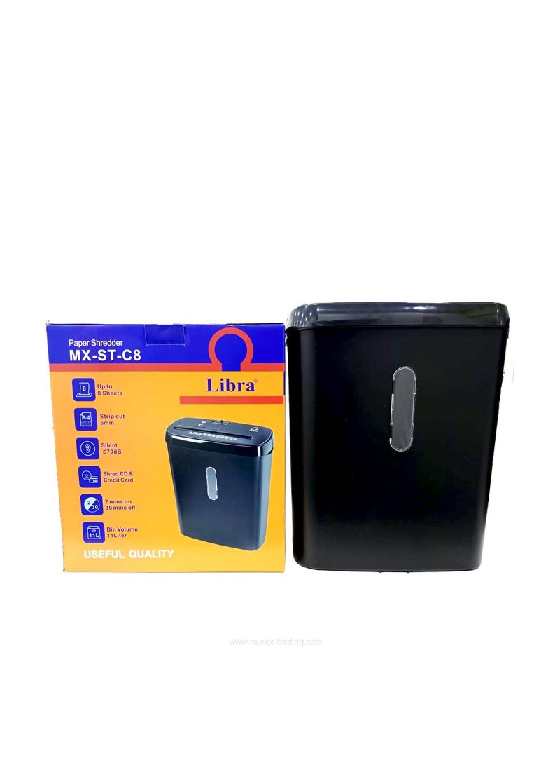 Libra 8 Sheet Strip Cut Shredder MX-ST-C8 - Image 1