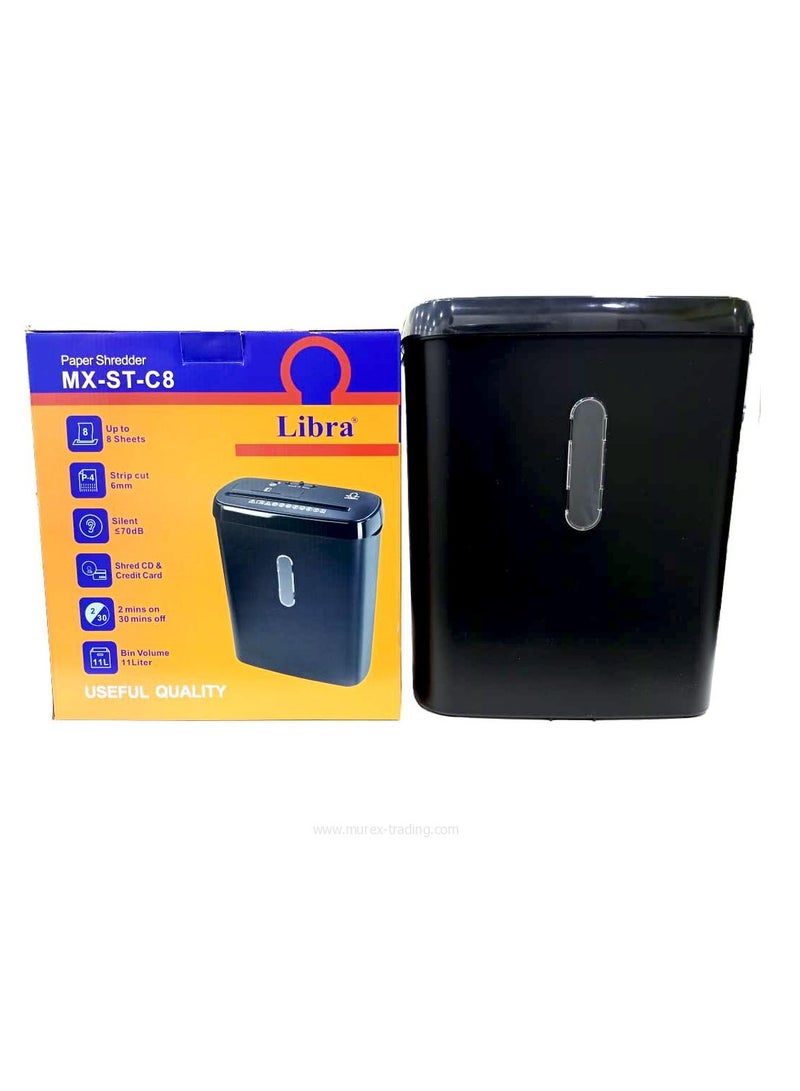 Libra 8 Sheet Strip Cut Shredder MX-ST-C8 - Image 2