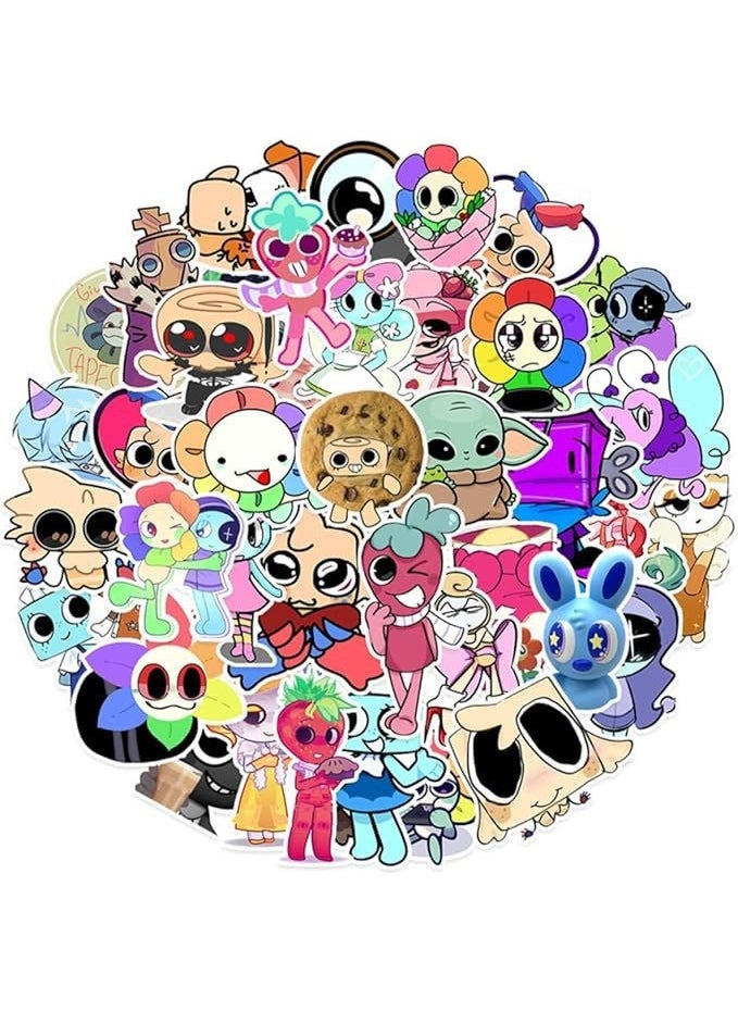 NIBEMINENT 50 Pcs Dandy's World Deco Kit Waterproof Stickers, High Definition Printing Bright Colors, Suitable for Laptop Skateboard Luggage Water Bottle Guitar DIY  - Image 3