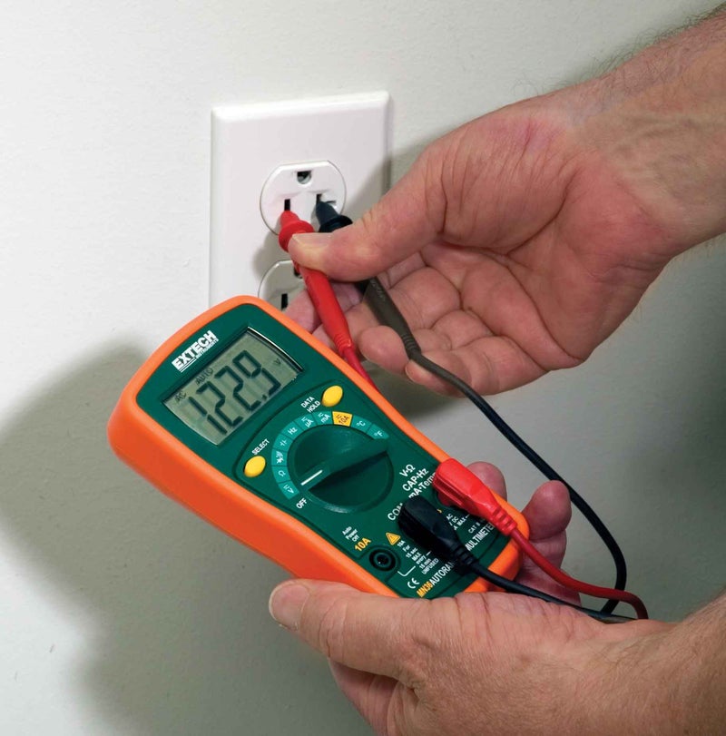 Extech MN35 Digital Mini Multimeter - Autoranging, 8 Functions, AC/DC Voltage & Current, Resistance, Diode, Continuity, Large LCD Display, Compact Handheld Design with Protective Holster - Image 2