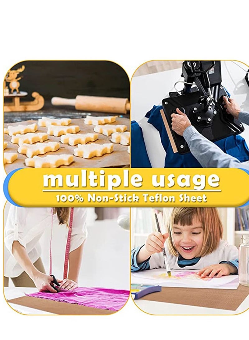 Oven Grill Mat Teflon Sheet 5 Pack for Heat Press Transfer Non-Stick Paper Reusable Resistant Craft,High-temperature oven food-grade Baking Cloth Nonstick Oilcloth - Image 5