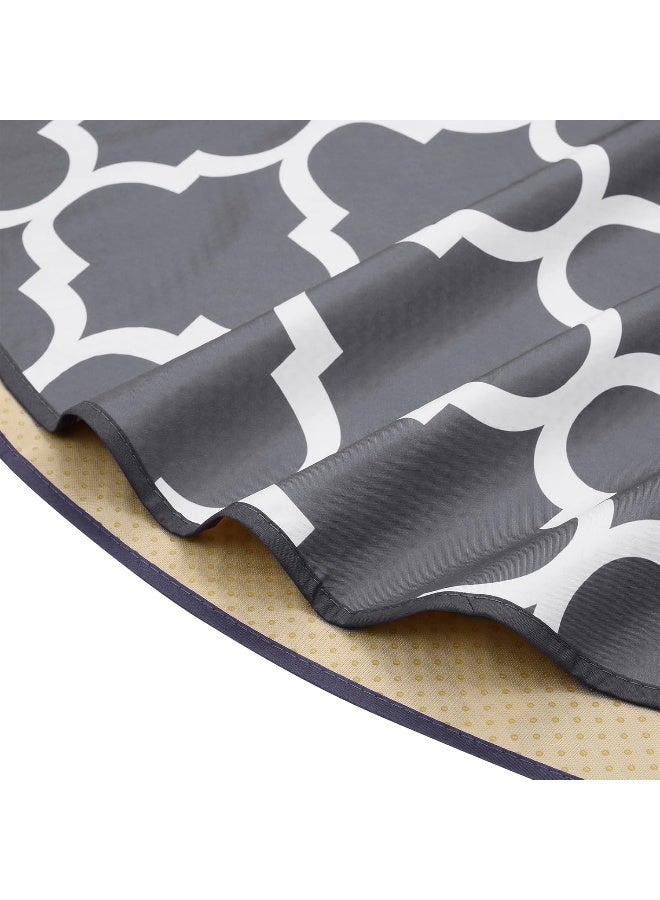 CLCROBD Round Splat Mat for Under High Chair/Arts/Crafts by CLCROBD, 53" Baby Anti-Slip Food Splash and Spill Mat for Eating Mess, Waterproof Floor Protector and Table Cloth (Round Lattice) - Image 5