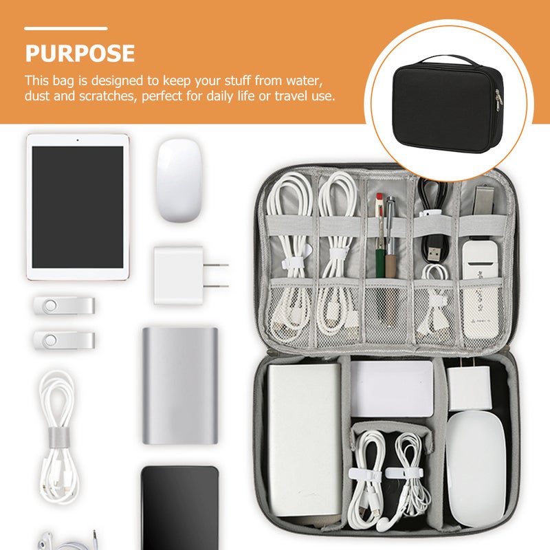 Electronic Organizer Bag Digital Accessory Storage Carrying Bag for Cable Cord Charger - Image 4