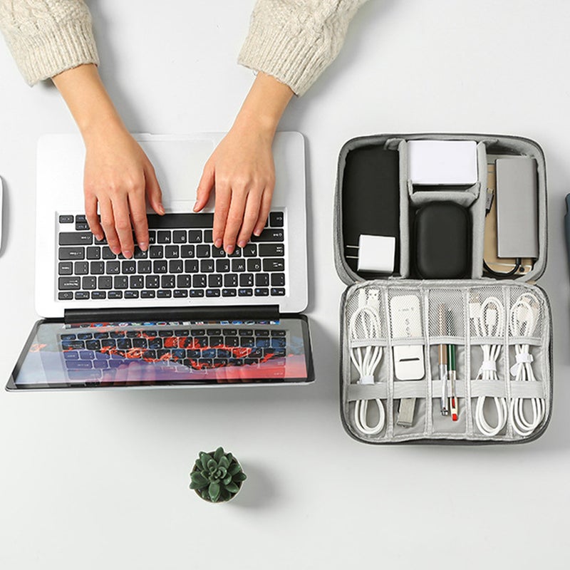 Electronic Organizer Bag Digital Accessory Storage Carrying Bag for Cable Cord Charger - Image 2