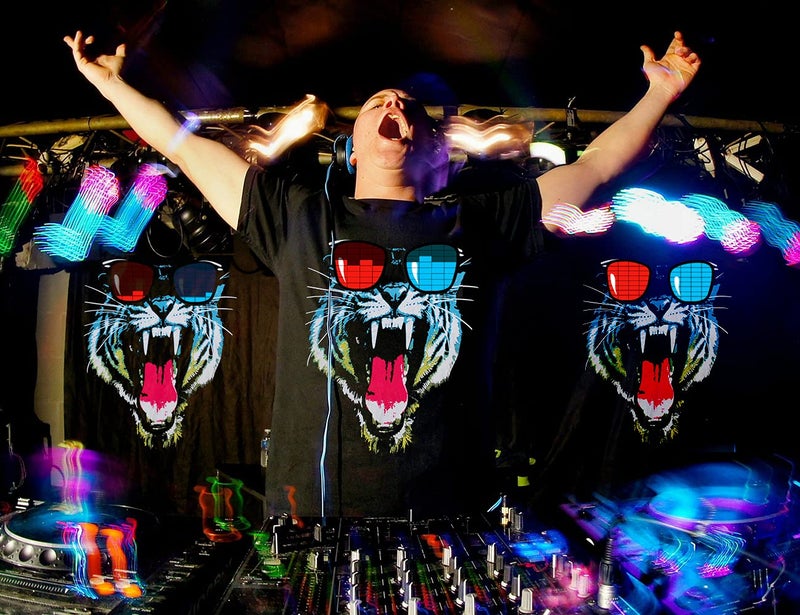 SOOoEC LED T Shirt Sound Activated Glow Shirts Light up Equalizer Clothes for Party Medium - Image 2