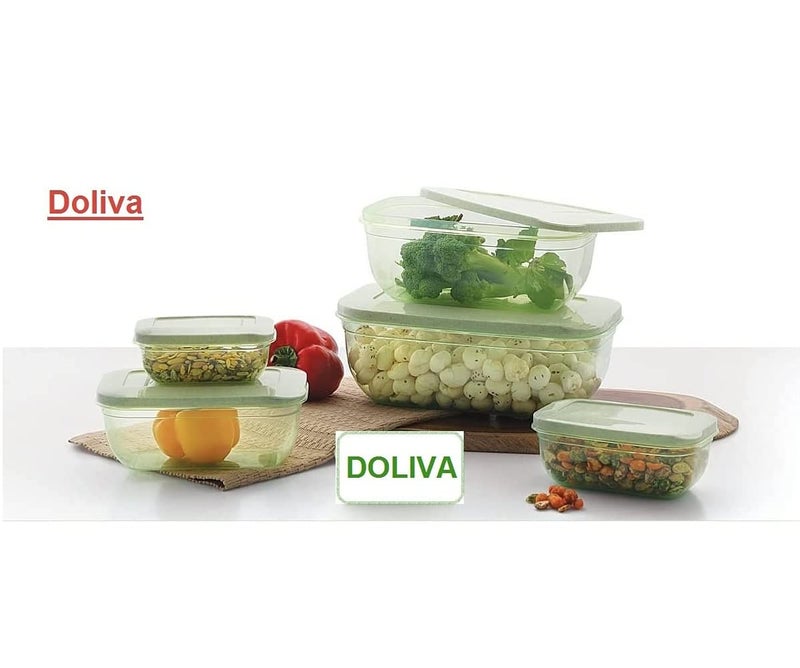 DOLIVA 6 Pcs Kitchen Food Container Meat 1500 Ml Storage Box Fridge & Freezer Fish Storage Basket Food Container, Polypropylene,Multicolor - Image 3