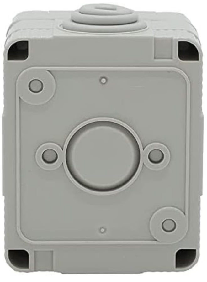 IP55 Waterproof Outdoor Electrical Socket Box – Weatherproof Wall-Mount Enclosure with Cover for Garden, Patio, Garage, or Workshop – Single Gang Protective Switch Housing (Grey) - Image 3