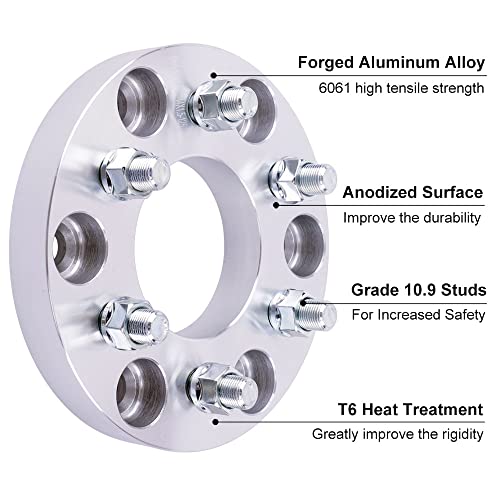 DCVAMOUS 4PC 6x135 to 6x5.5 Wheel Adapters 1.25 Inch with 14x2 Studs Compatible with Ford 6 Lug 6x135 to 6x139.7 for 2004-2014 F150 | 2003-2014 Expedition | 2003-2014 Navigator | 2006-2014 Mark LT - Image 5
