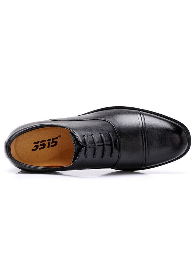 Strongman Qiangren Formal Shoes For Men, Jihua 3515 Three-joint Business Leather Shoes, Professional Commute Leather Shoes, Lace-up Commemorative Edition, Black, Size 41 - Image 2