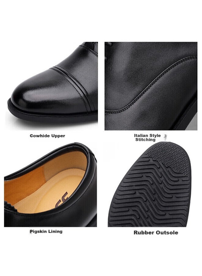 Strongman Qiangren Formal Shoes For Men, Jihua 3515 Three-joint Business Leather Shoes, Professional Commute Leather Shoes, Lace-up Commemorative Edition, Black, Size 41 - Image 4