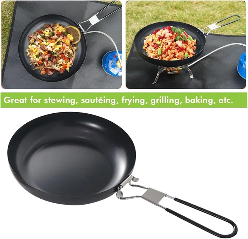 Nonstick Frying Pan Foldable Handle Non Stick Skillet Easy Cleaning Non Stick Camping Pan Multifunctional Camp Cooking Supplies - Image 3