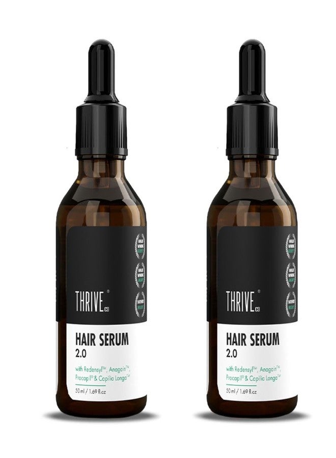 ثريفيكو سيروم نمو الشعر ThriveCo 2.0، عبوة من قطعتين (50 مل لكل قطعة) | علاج متطور لفروة الرأس مثبت سريريًا للتحكم في تساقط الشعر وإعادة نموه | ريدينسيل، أناجين، ريجينديل®، زيت إكليل الجبل | للرجال والنساء - Image 1