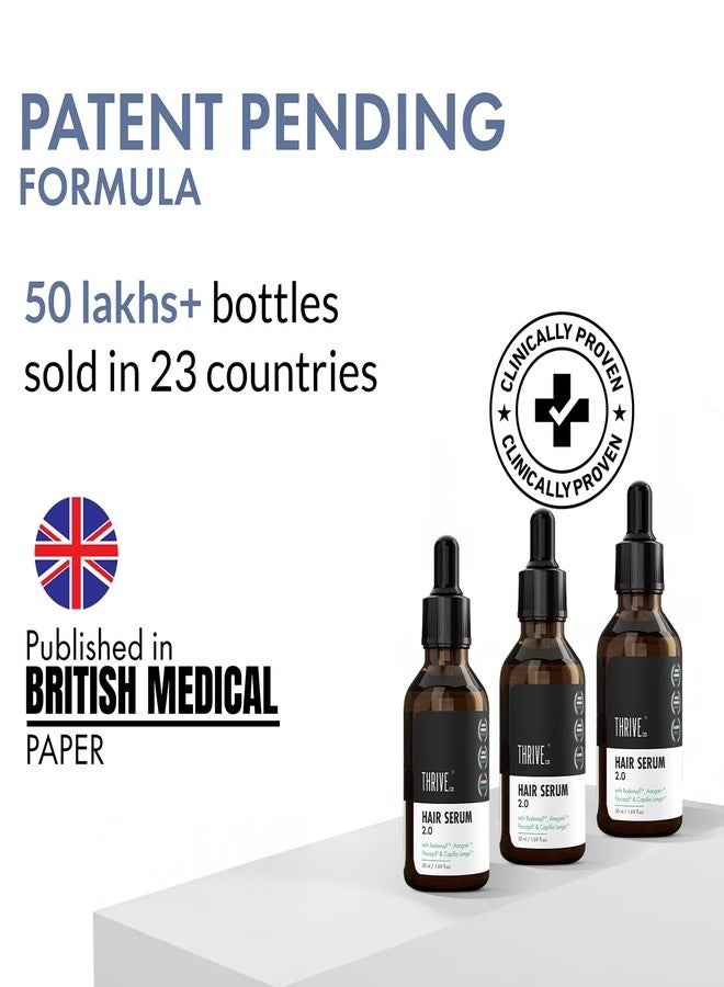 ثريفيكو سيروم نمو الشعر ThriveCo 2.0، عبوة من قطعتين (50 مل لكل قطعة) | علاج متطور لفروة الرأس مثبت سريريًا للتحكم في تساقط الشعر وإعادة نموه | ريدينسيل، أناجين، ريجينديل®، زيت إكليل الجبل | للرجال والنساء - Image 2