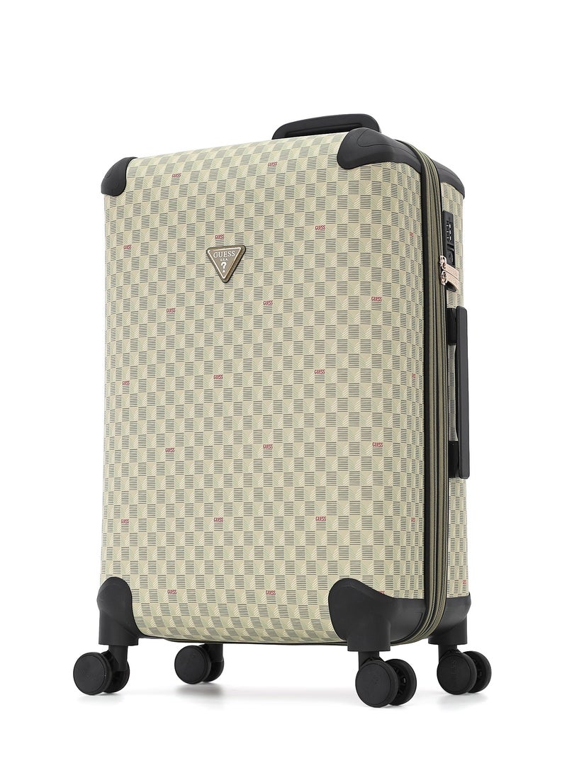 Guess 3-Piece Faux Leather Hard Shell Luggage Set with 360° Spinner Wheels – Lightweight Travel Trolley Suitcases - Image 2