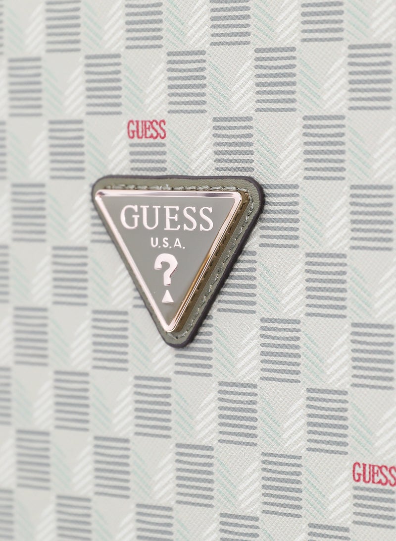 Guess 3-Piece Faux Leather Hard Shell Luggage Set with 360° Spinner Wheels – Lightweight Travel Trolley Suitcases - Image 3