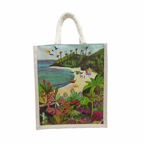 Sangra Canvas Reusable Bags for School, College & Office – Pack of 2, Stylish Lunch Bags for Men & Women (Beach) - Image 2
