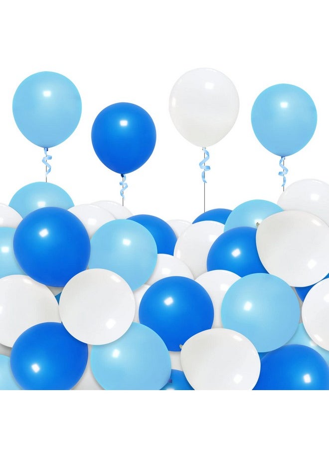 Elecrainbow 5 Inches 300 Pack Mini Small Assorted Color Latex Balloonsblue Party Supplies For Birthday Wedding Baby Shower Bridal Shower Gender Reveal White Dark Blue Light Blue Assorted  - Image 1
