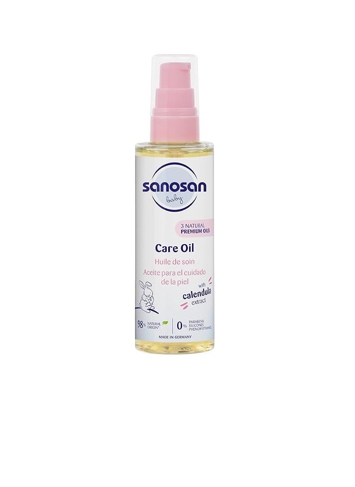sanosan Baby Care Oil | With Almond Oil, Organic Olive oil & Sunflower Seed Oil | Biodegradable - 100ml  - Image 1