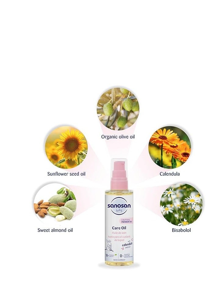 sanosan Baby Care Oil | With Almond Oil, Organic Olive oil & Sunflower Seed Oil | Biodegradable - 100ml  - Image 2