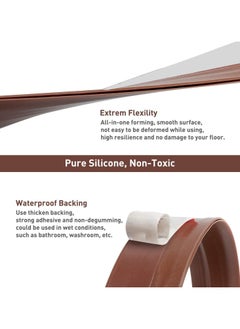 RION Door Draft Stopper, 120 cm Length Under Door Seal, Door Sweep for Exterior & Interior Doors, Door Bottom Draft Blocker Dust and Noise Insulation, Brown  - Image 4