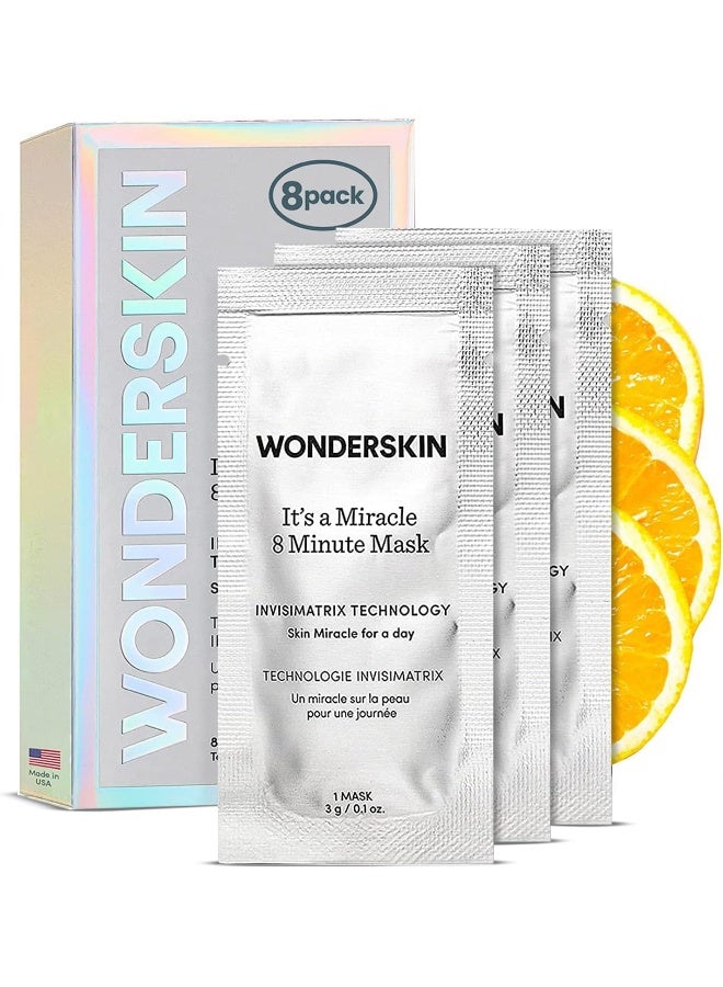 8 Minute Mask, Hydrating Face Mask, Anti Aging Face Mask Packed With Vitamin C And Niacinamide, Moisturizing Face Mask Pack Of 8