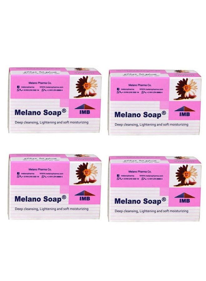 4 قطع من صابون ميلانو للتنظيف العميق والتفتيح والترطيب الناعم 100 جرام