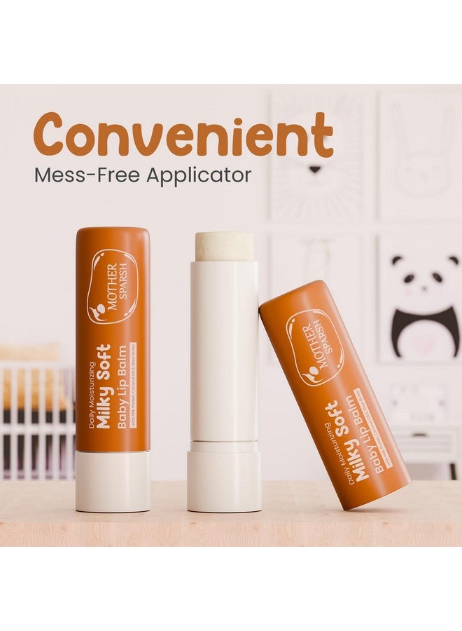 موذر سبارش مرطب شفاه ميلكي سوفت للأطفال لتغذية الشفاه الجافة والمتشققة مع بروتين الحليب وزيت جوز الهند وزبدة الشيا مرطب شفاه غير لزج للأطفال 4 جم - Image 4