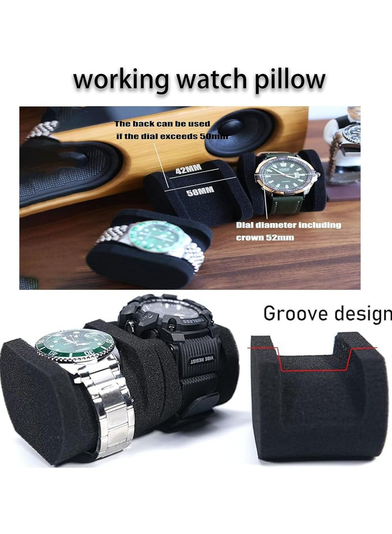 Oasisgalore Gray Unisex Watch Box Organizer with Zipper, 2-Slot Roll Case for Travel (Black) - Image 5