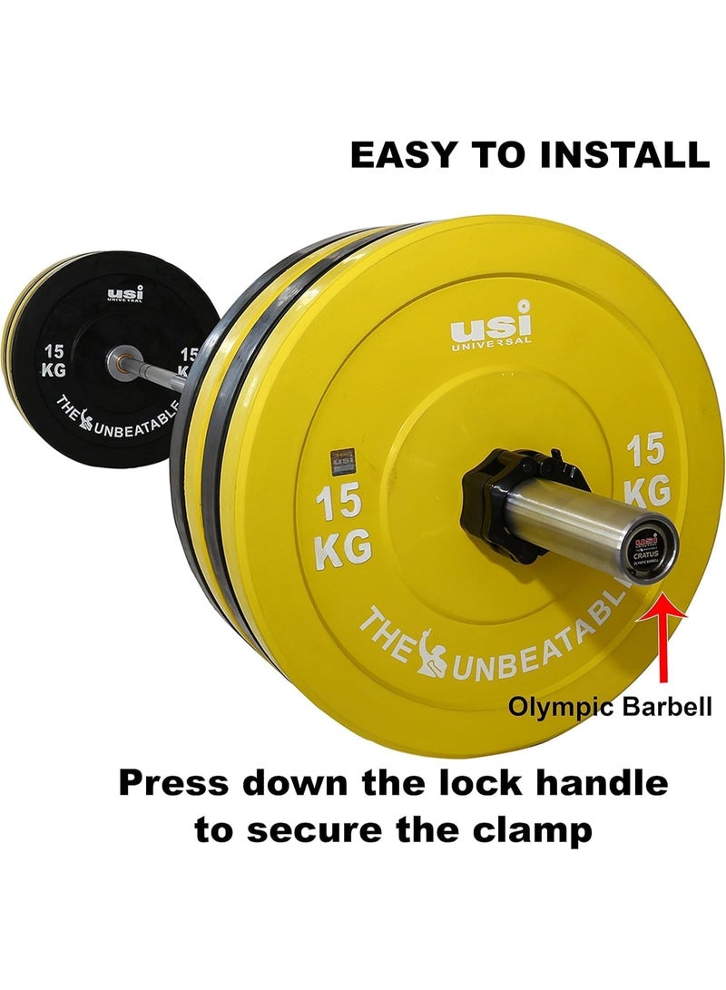 QSHOP Olympic Weight Lifting Clamps 2 Inch Quick Release Barbell Clamps - Weight Lifting - Lock Bar  - Image 5