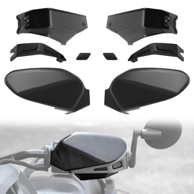 VEISUTOR 2PCS Hand Guards for Can Am Ryker Black Plastic Handguards Protector Cover Air Deflector Kit for CanAm Ryker 600 900 Sport Rally Edition All Models Accessories Replace 219400894 - Image 2