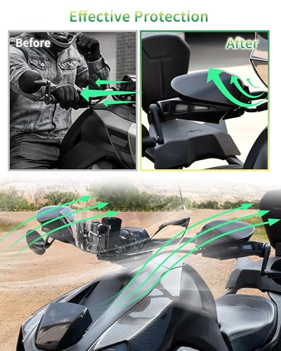 VEISUTOR 2PCS Hand Guards for Can Am Ryker Black Plastic Handguards Protector Cover Air Deflector Kit for CanAm Ryker 600 900 Sport Rally Edition All Models Accessories Replace 219400894 - Image 3