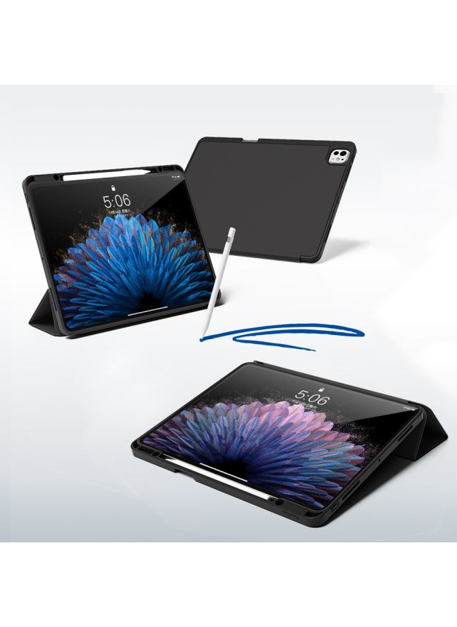 For Ipad10 Protective Cover 2024 13 Flat Air6 Computer Pro11 Shell 10.9mini7 With Pen Slot-Color:Cream White (Back Slot)-Applicable Model:Pro7-13 Inch (M4)  (right Pen Slot)  - Image 3