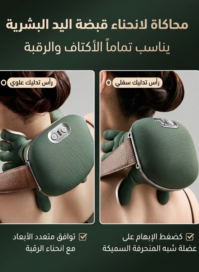 Finger Neck Massager, Portable Rechargeable Electric Neck and Shoulder Massager with Heating Function - Image 5
