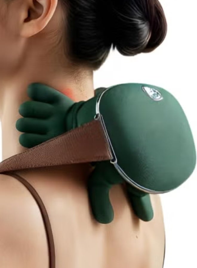 Finger Neck Massager, Portable Rechargeable Electric Neck and Shoulder Massager with Heating Function - Image 1