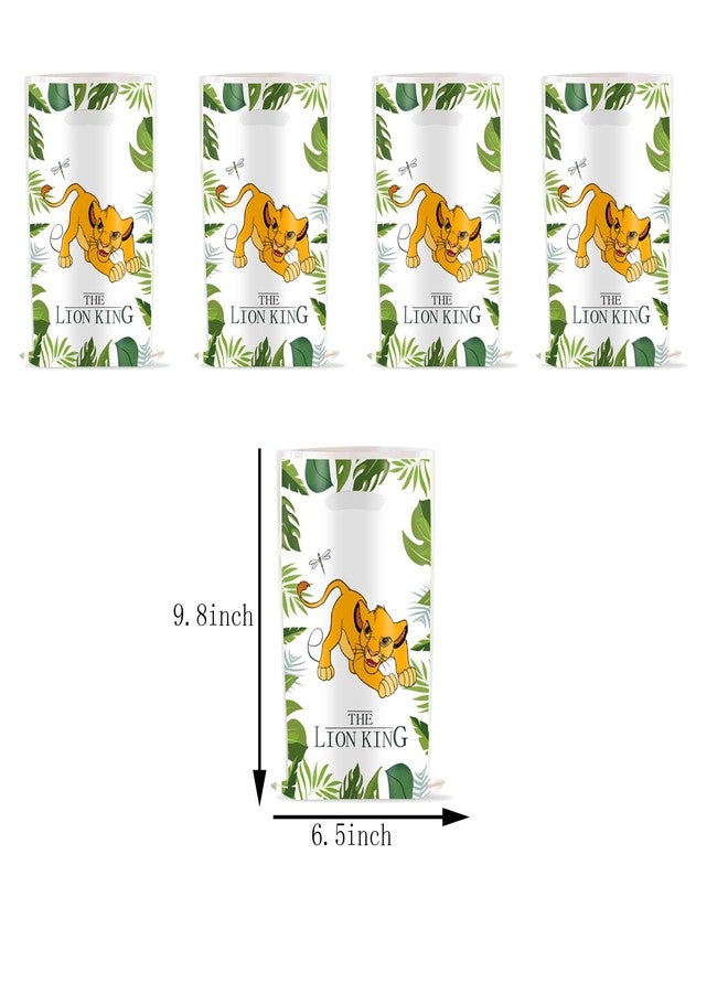 LYK 30PCS Lion Jungle Safari Party Bags Wild One Gift Bag, Jungle Safari Party Favors, Plastic Goodies Candy Treat Snack Bag for Kis Jungle Safari Animal Lion Wild One Party Supplies - Image 2