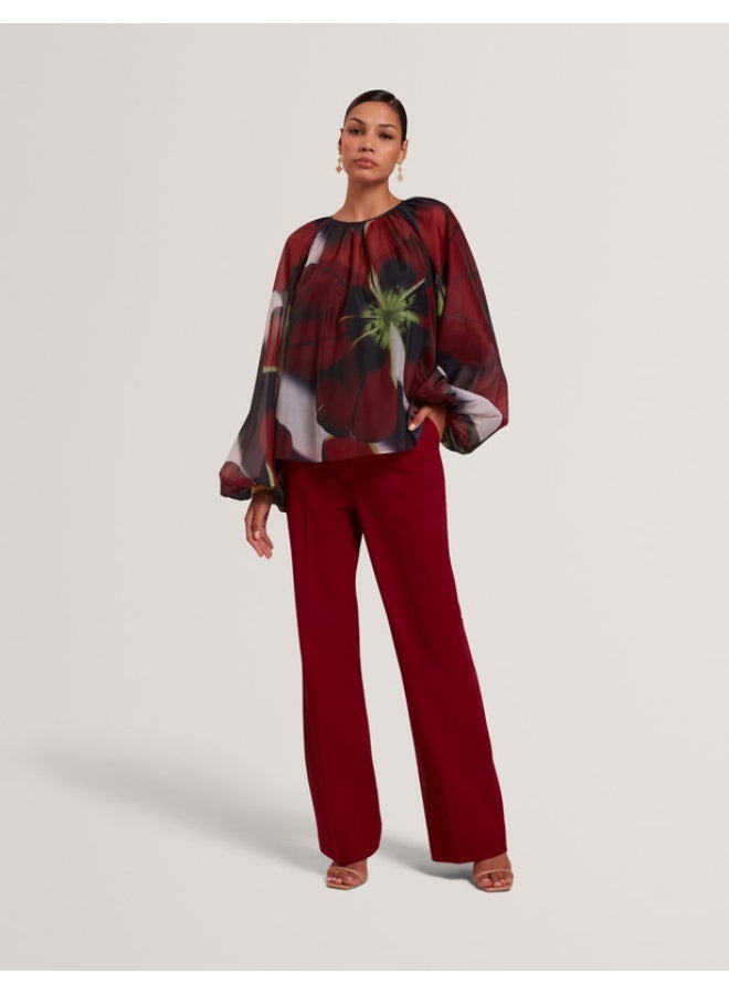 Ted Baker Printed Organza Puff Sleeve Blouse - Image 3
