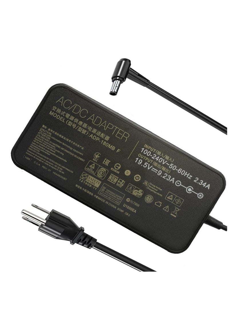Max Power 180W 19.5V 9.23A ADP-180MB F Gaming Laptop Charger Fit for Asus ROG G75VW G75VX GL502VT FX502VM FX702VM G751JM G750JW G750JM G750JS G752VL for MSI 180W Power Adapter. - Image 2