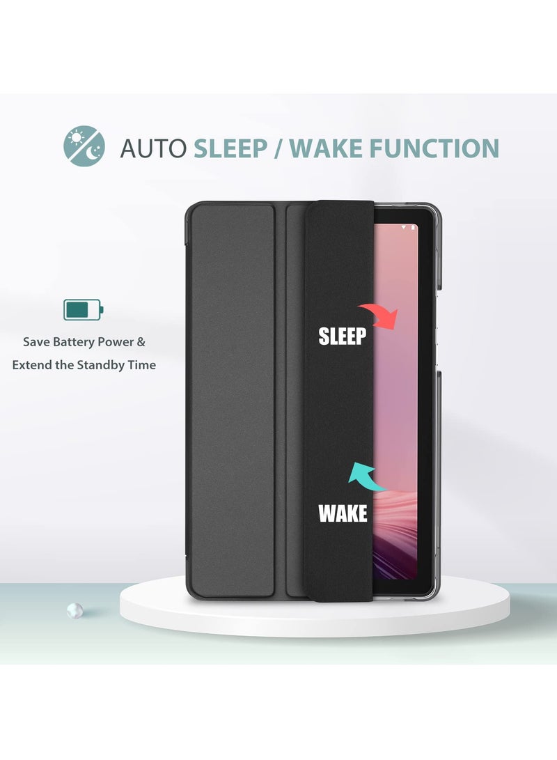 Procases Lenovo Tab M9 Case 9 Inch Slim Stand Hard Back Shell Protective Smart Cover Case Black - Image 5