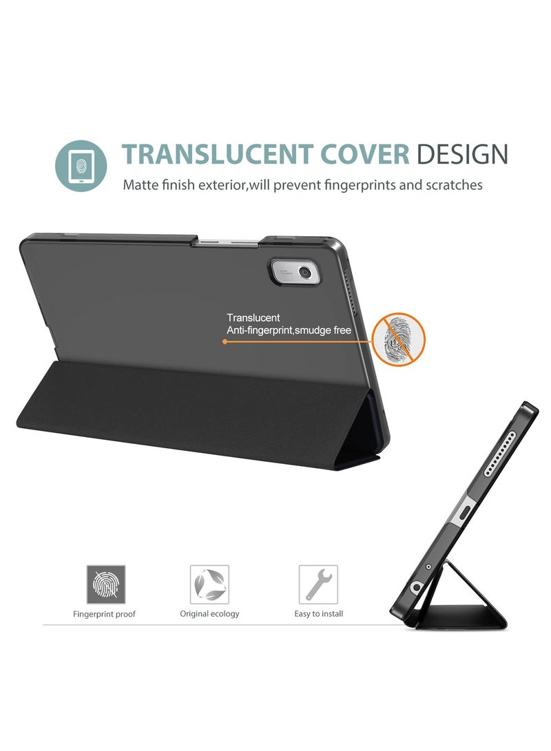 Procases Lenovo Tab M9 Case 9 Inch Slim Stand Hard Back Shell Protective Smart Cover Case Black - Image 2