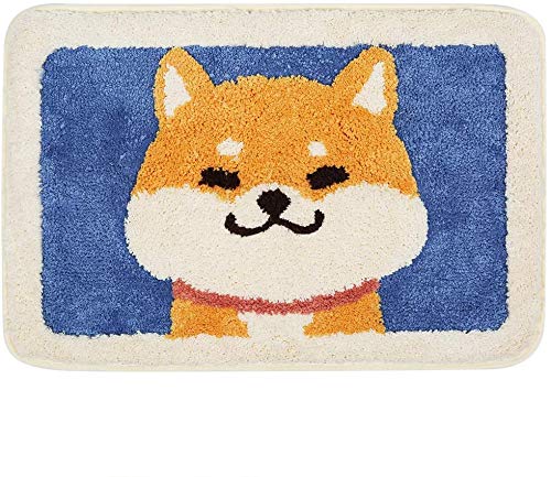 Bath Mat Cute Shower Rug Luxury Shaggy High Absorbent and Anti Slip Machine Washable Fit for Bathtub Shower and Bath Room 1968x 3149 Cute Dog