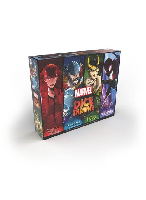 Marvel Dice Throne ; 4 Hero Box Featuring Scarlet Witch Thor Loki Spiderman ; 2To4 Player Competitive Dice Game ; Officiallylicensed ; Compatible With The Dice Throne Ecosystem