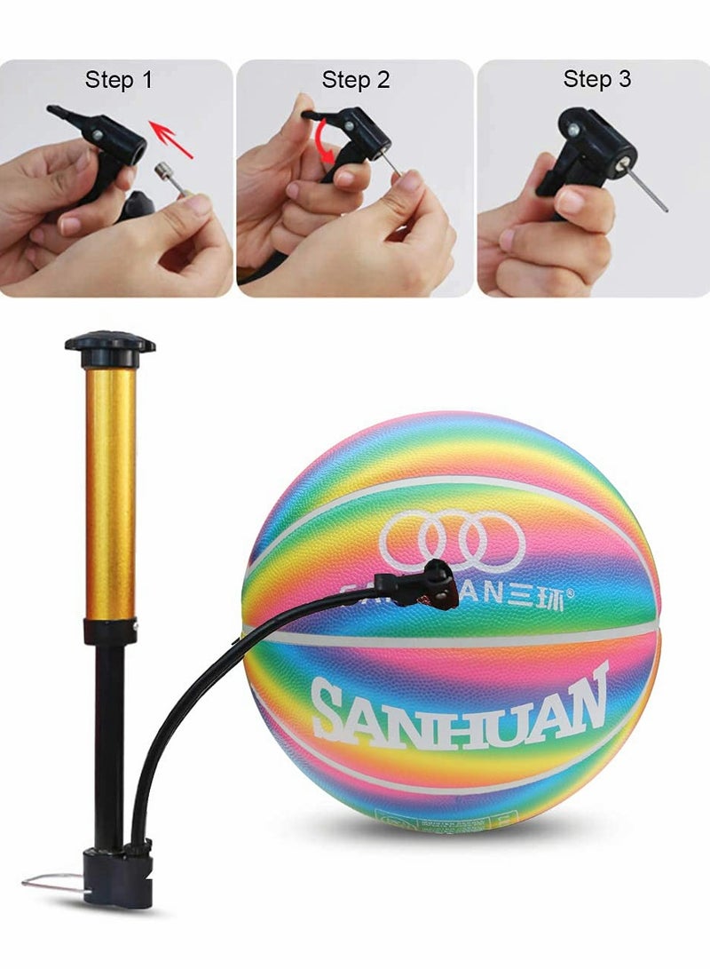 KASTWAVE Basketball, Colorful Street Basketball, Foam Rubber Basketball 28.5 with Pump for Indoor and Outdoor for Women, Girls, Boys and Youth, Youth Game Ball for Kids Indoor and Outdoor Basketball Games - Image 4