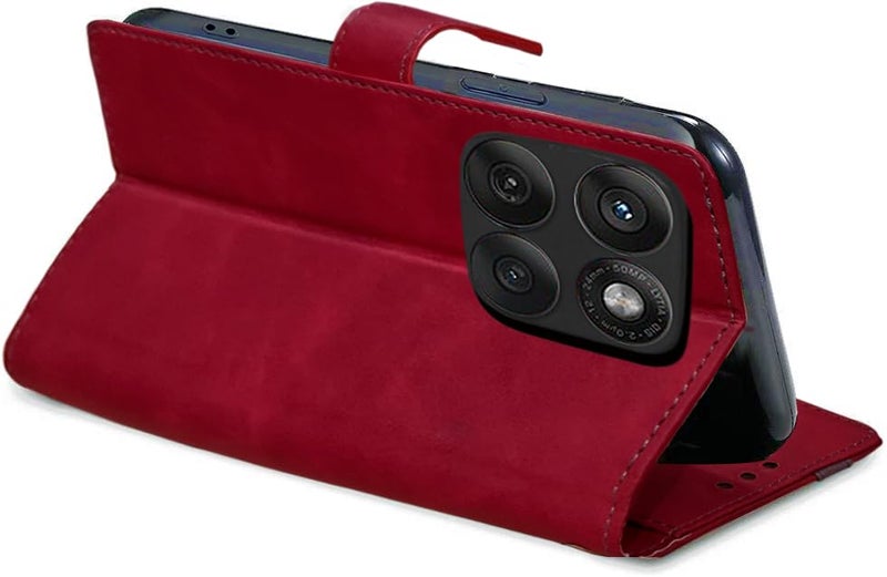 Excelsior Flip Case for Motorola Moto Edge 60 Fusion | Premium PU Leather | Full Protection (Red) - Image 4