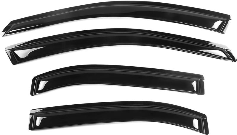 Tape On Window Visors Fits for 2006 Lincoln Zephyr 20062010 Mercury Milan 20062012 Ford Fusion 20072012 Lincoln MKZ Side Auto Window Wind Deflectors Ventshade Rain Guards for CarsTrucks