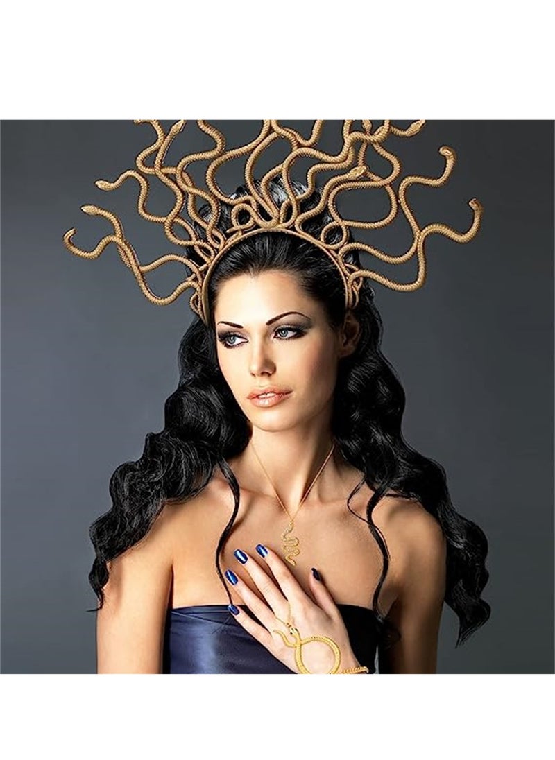 SYOSI - Medusa Snake Headband, 4PCS Egyptian Snake Headbands, Funny Snake Hair Hoops, Flexible Plastic Hair Hoops, Novelty Decorative Party Headdresses, Cosplay Party Supplies - Image 1