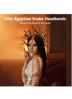 SYOSI Medusa Snake Headband, 4PCS Egyptian Snake Headbands, Funny Snake Hair Hoops, Flexible Plastic Hair Hoops, Novelty Decorative Party Headdresses, Cosplay Party Supplies  - Image 3