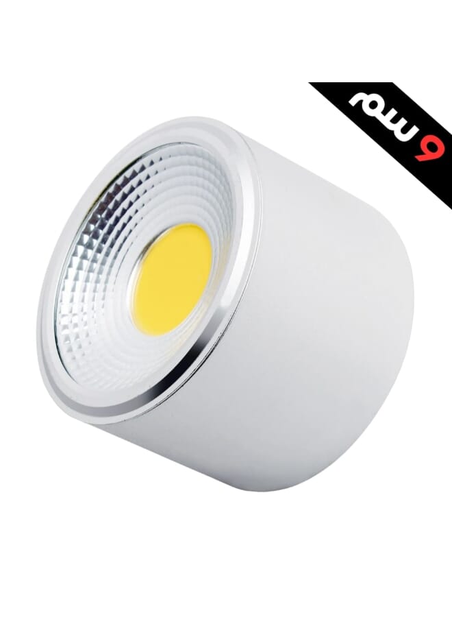 Royal 10W LED Surface Mounted Spotlight C1010 – 3000K Warm Yellow Ceiling Light, 47° Beam Angle, 750lm, Modern Round COB Downlight - Image 1