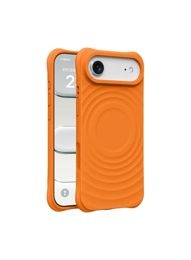 Liquid Silicone Magnetic 3D Ripple Phone Case for Apple iPhone 17 Air, Full Coverage, Shockproof - Image 1