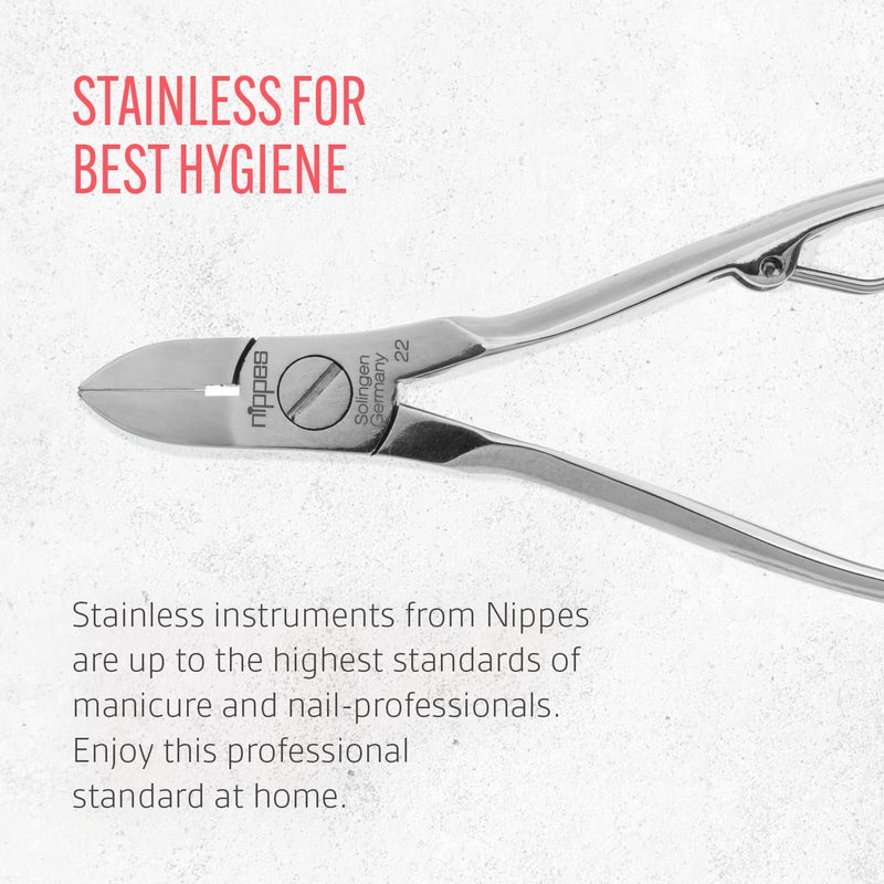 Nippes Stainless Steel Sapphire Nail File - Professional Finger Manicure File - Quality Handmade in Solingen Germany - Ergonomic Hand Grip - for Scraping, Strengthening, Fingernails, Toenails [18cm] - Image 3