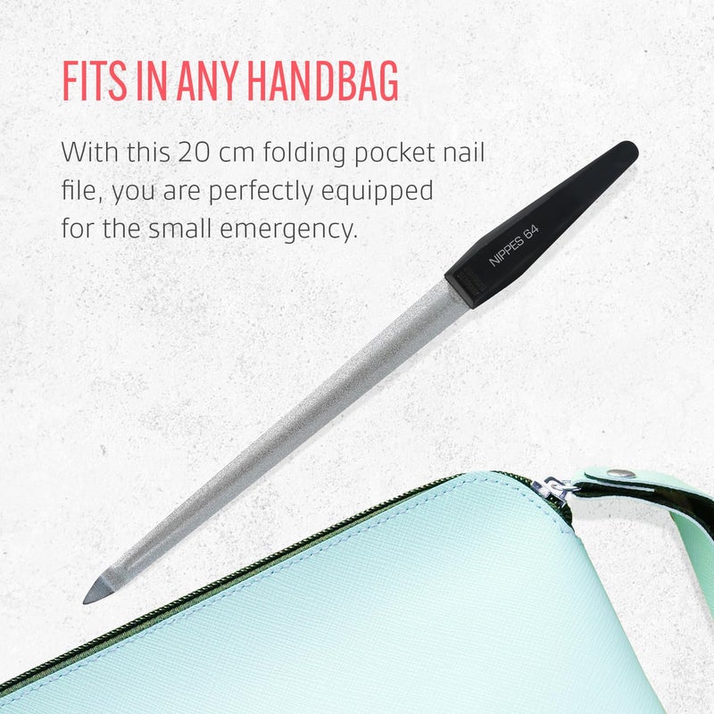 Nippes Stainless Steel Sapphire Nail File - Professional Finger Manicure File - Quality Handmade in Solingen Germany - Ergonomic Hand Grip - for Scraping, Strengthening, Fingernails, Toenails [18cm] - Image 4